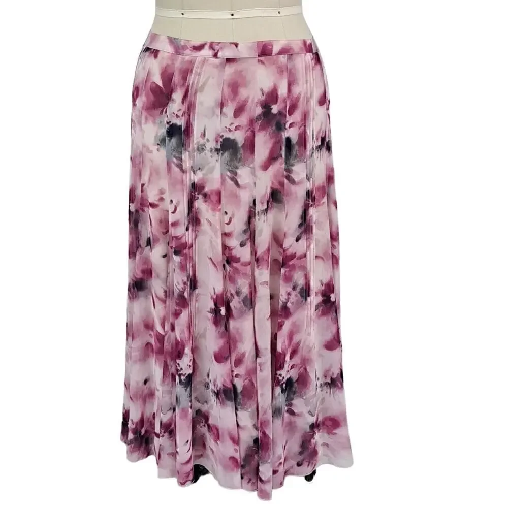 Jones new York Collection Midi skirt Pink Floral size 8